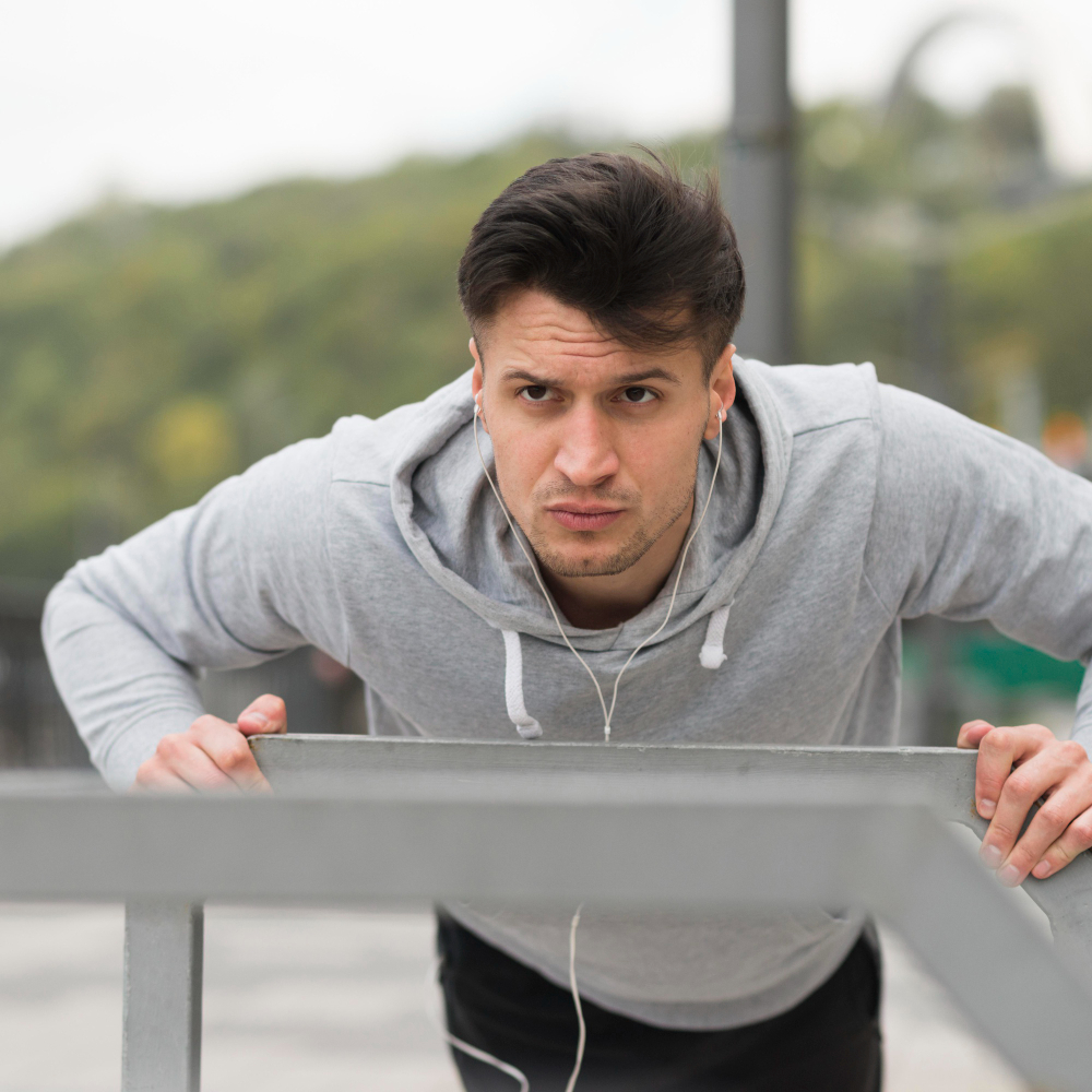 Man focusing on personal growth